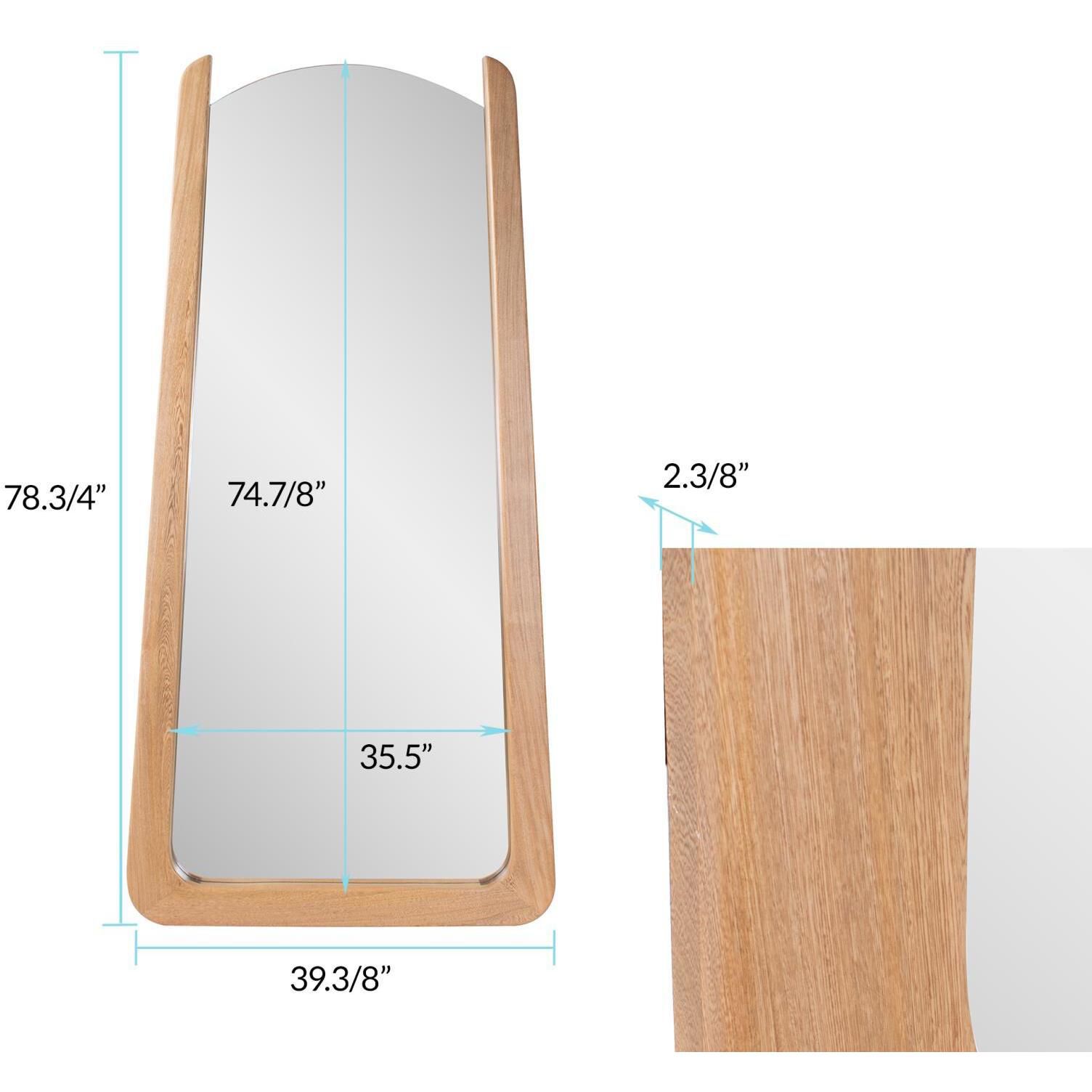 Woodard 78.75 X 39.38 inch Natural Mirror